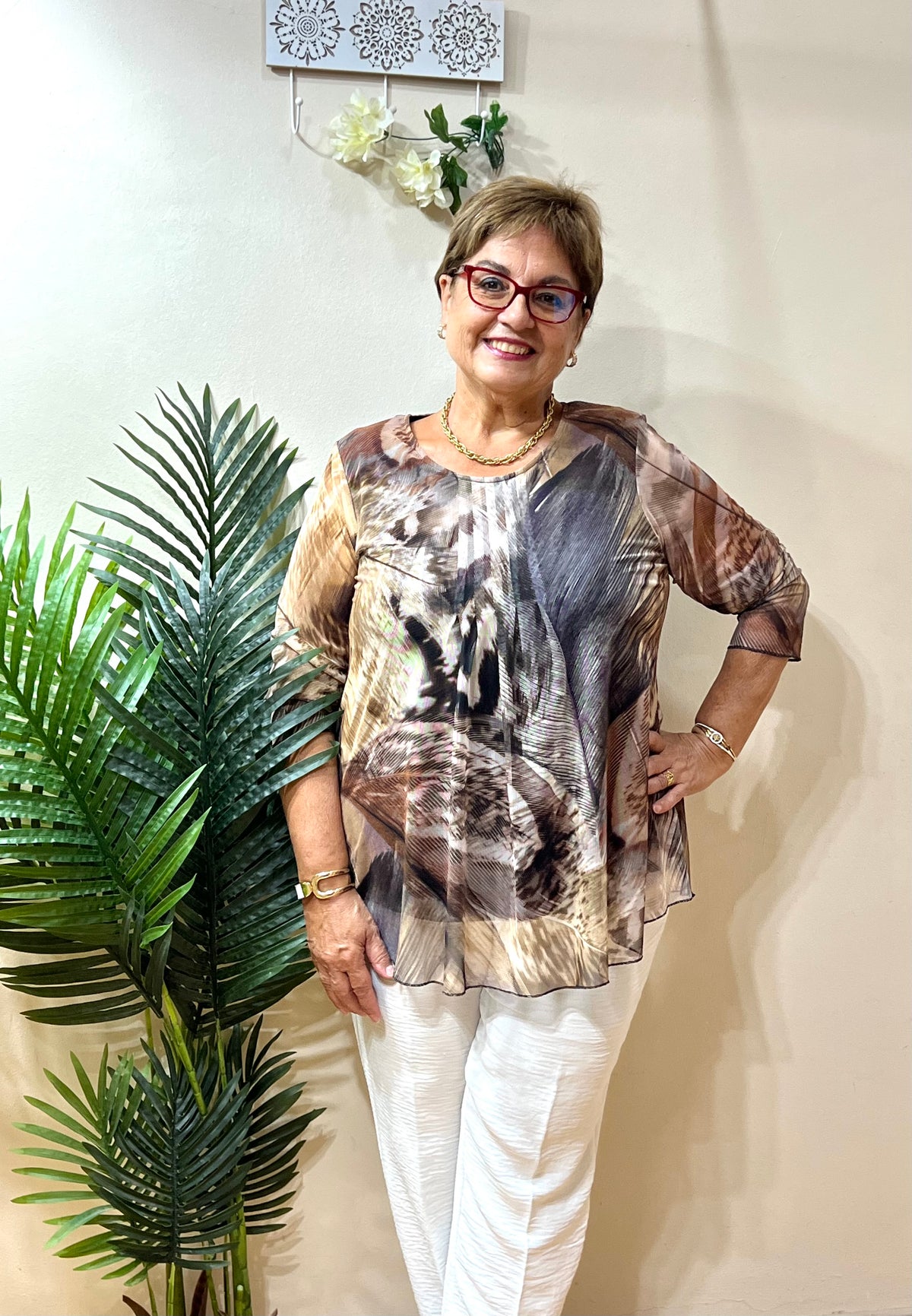 Blusa estampada tul