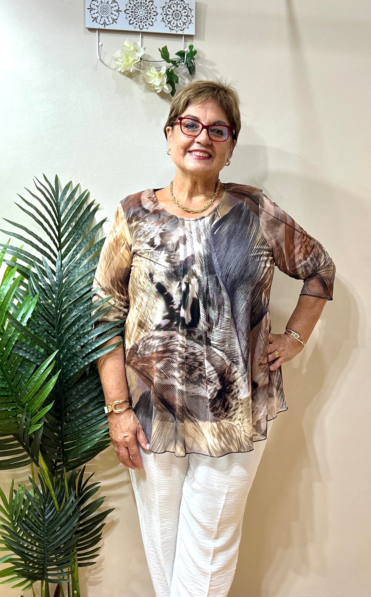 Blusa estampada tul