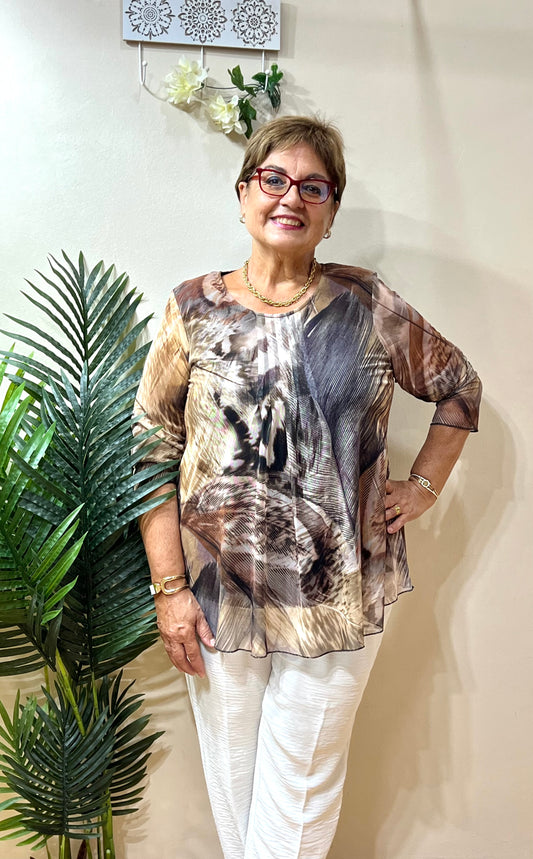 Blusa estampada tul