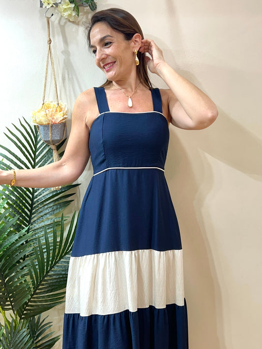 Vestido tirantes rayas marineras