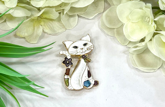 Broche gato elegante