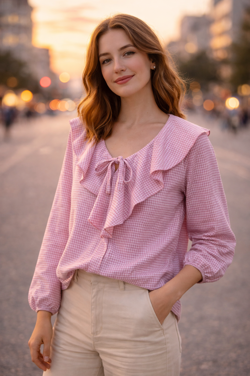 Blusa cuadritos Vichy