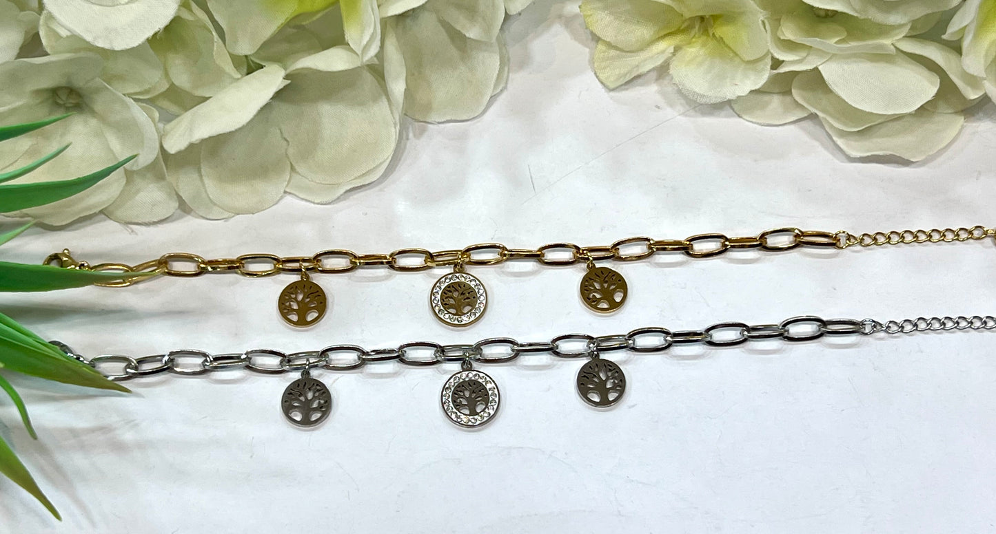 Pulseras acero colgantitos