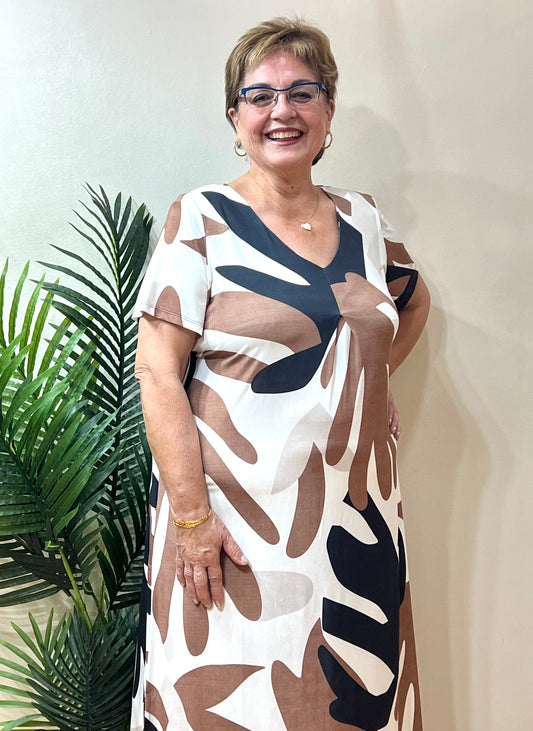 Vestido escote tablón