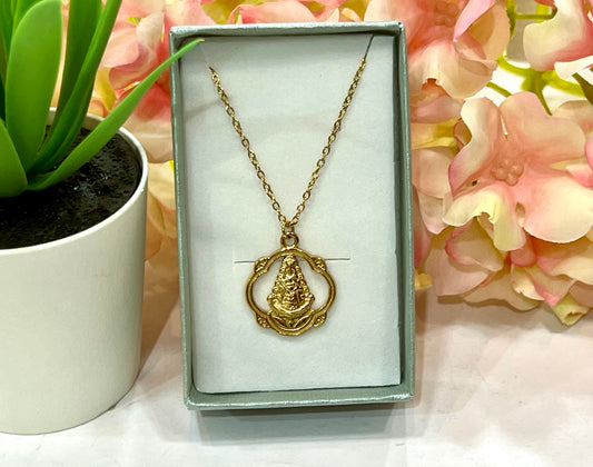 Collar acero Virgen del Rocío clásica