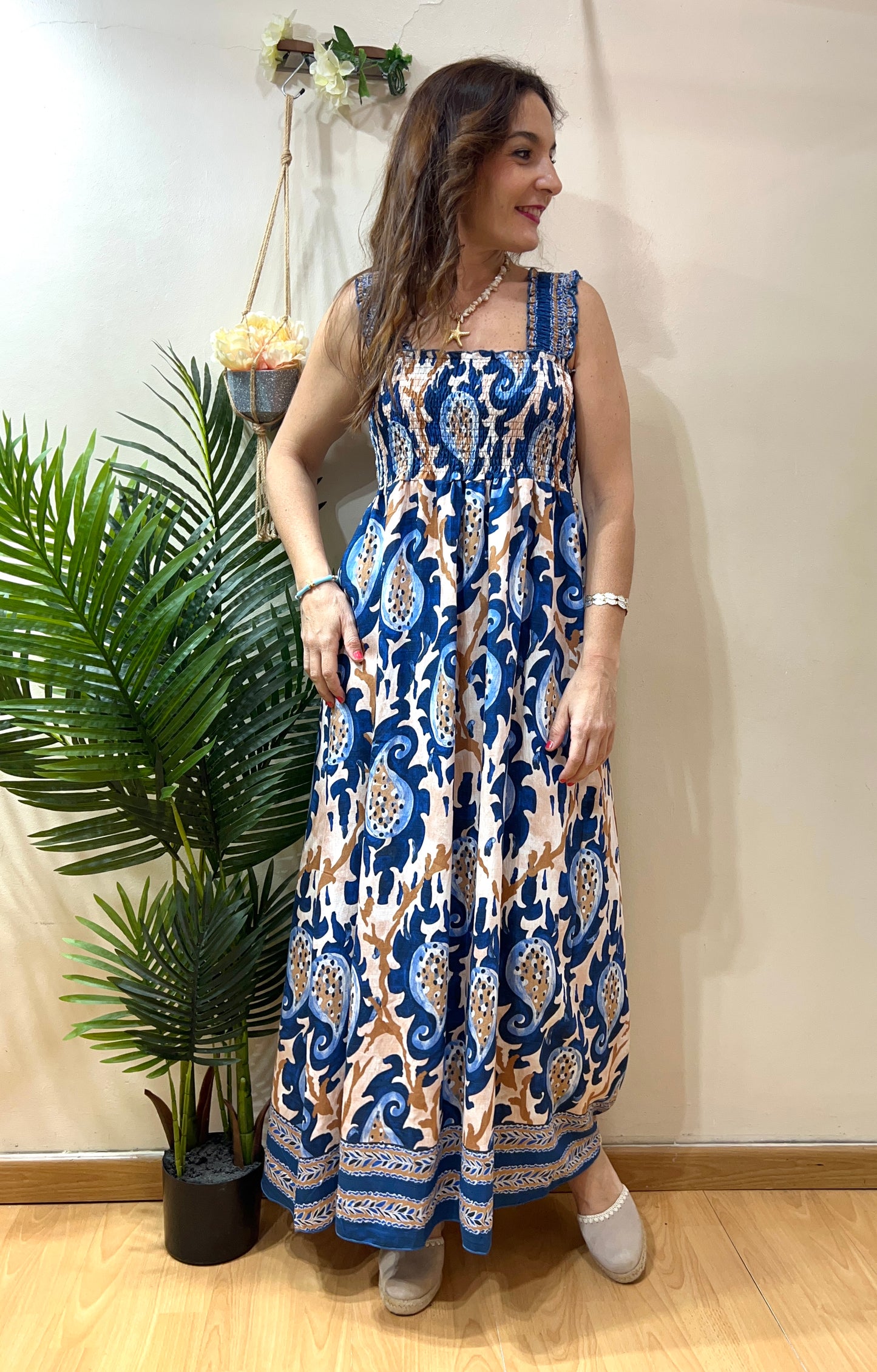 Vestido fluido cachemir