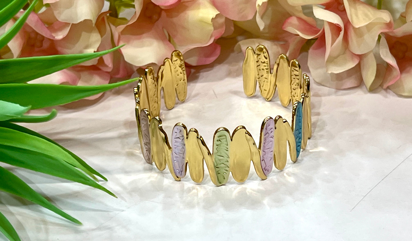 Brazalete acero líneas