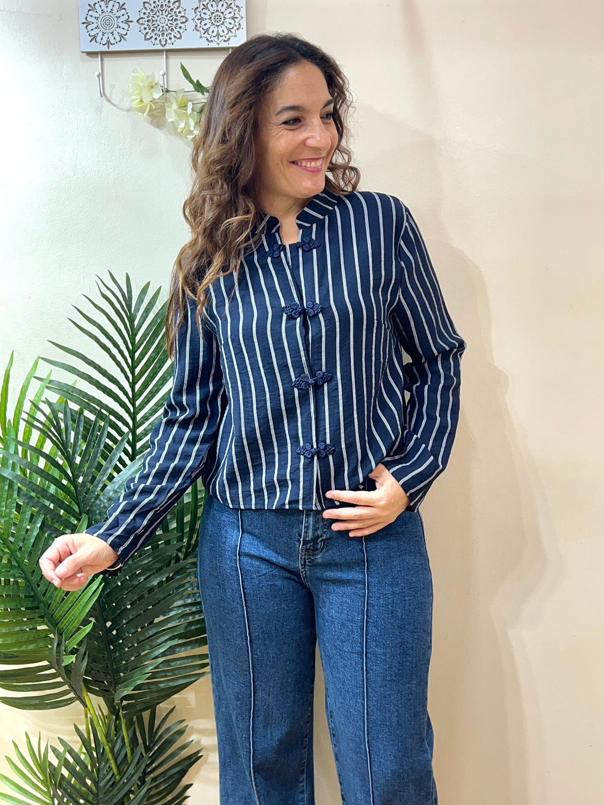 Blusa rayas oriental