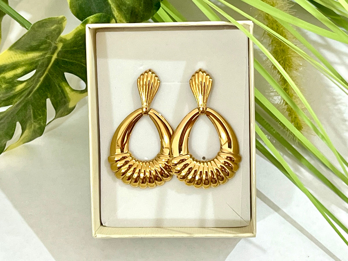 Pendientes acero elegante