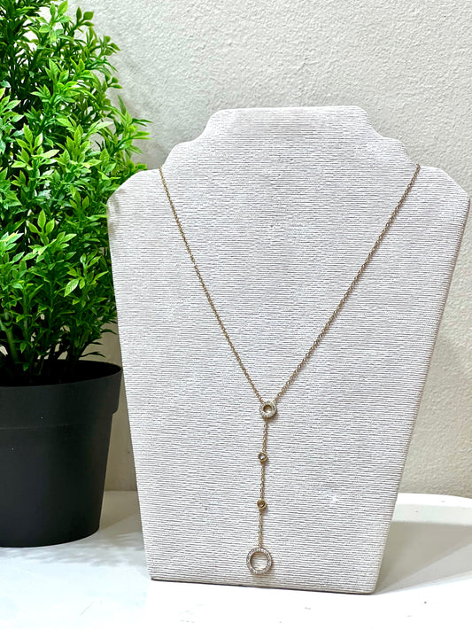 Collar acero corbata y brillo