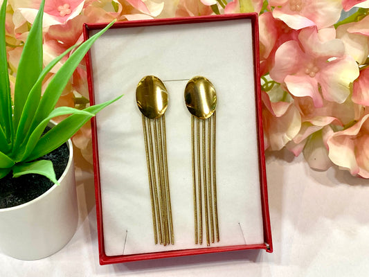 Pendientes acero multi cadenitas