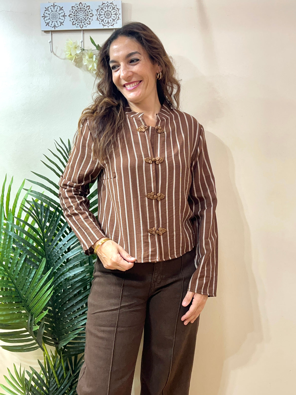 Blusa rayas oriental