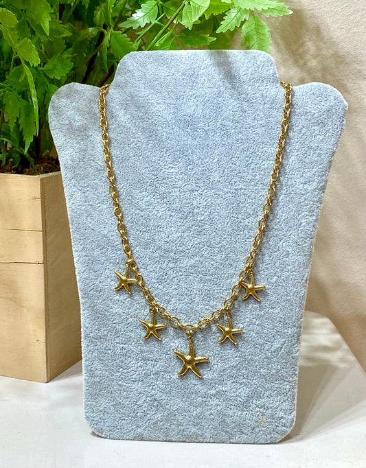Collar acero estrellas de mar
