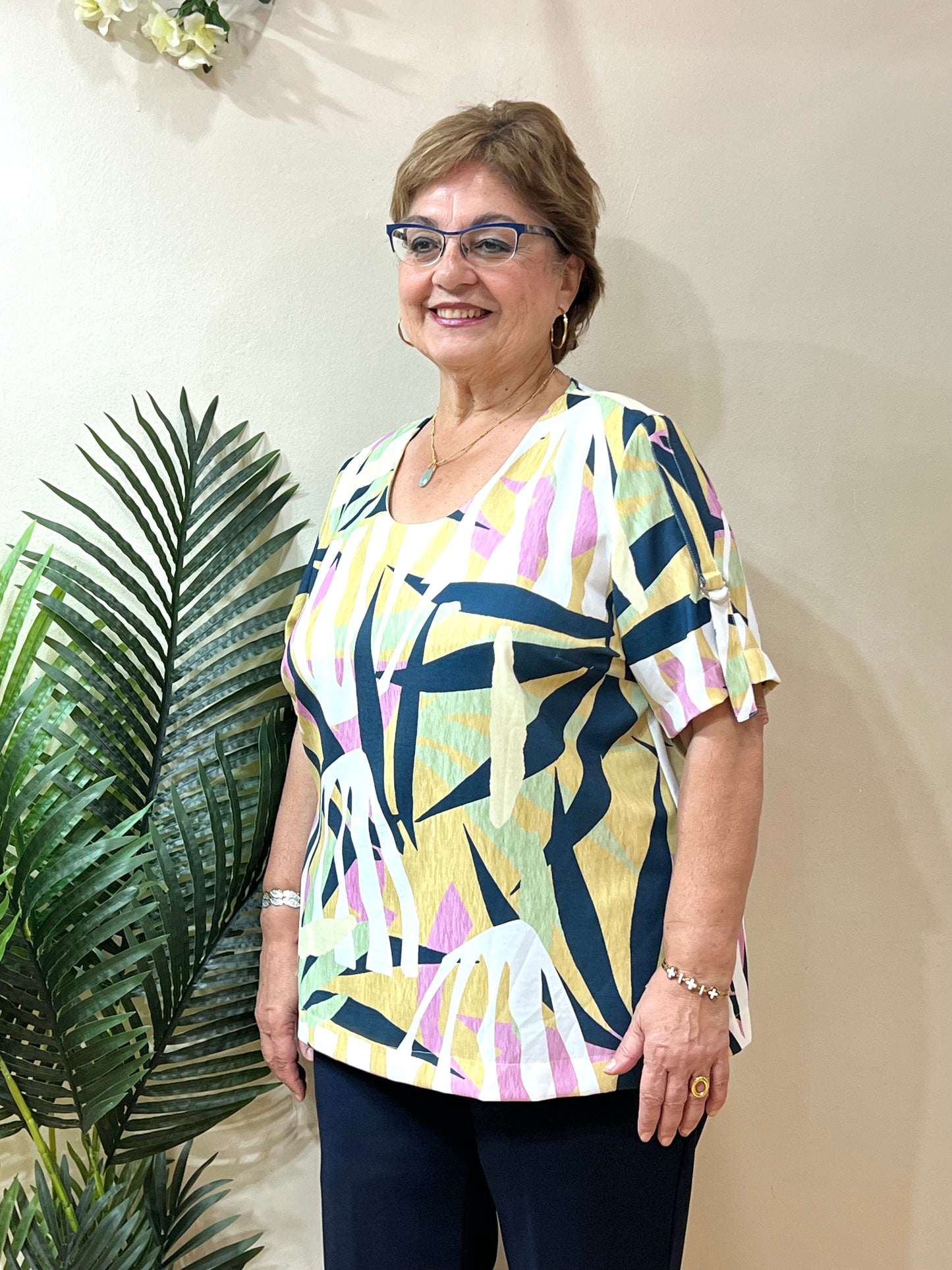 Blusa piqueta manga