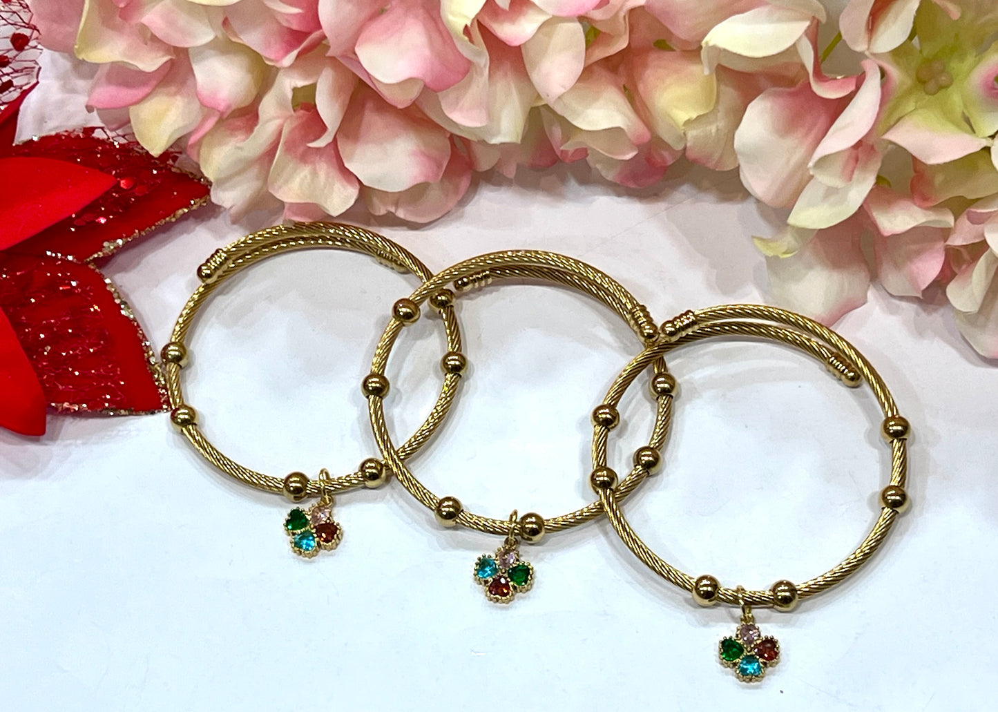 Pulsera acero con fornituras