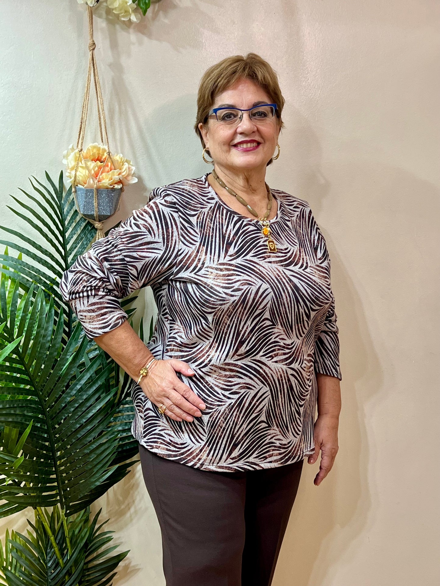 Camiseta estampada ramas