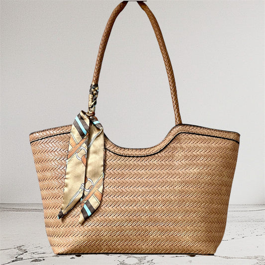 Bolso tipo mimbre mediano