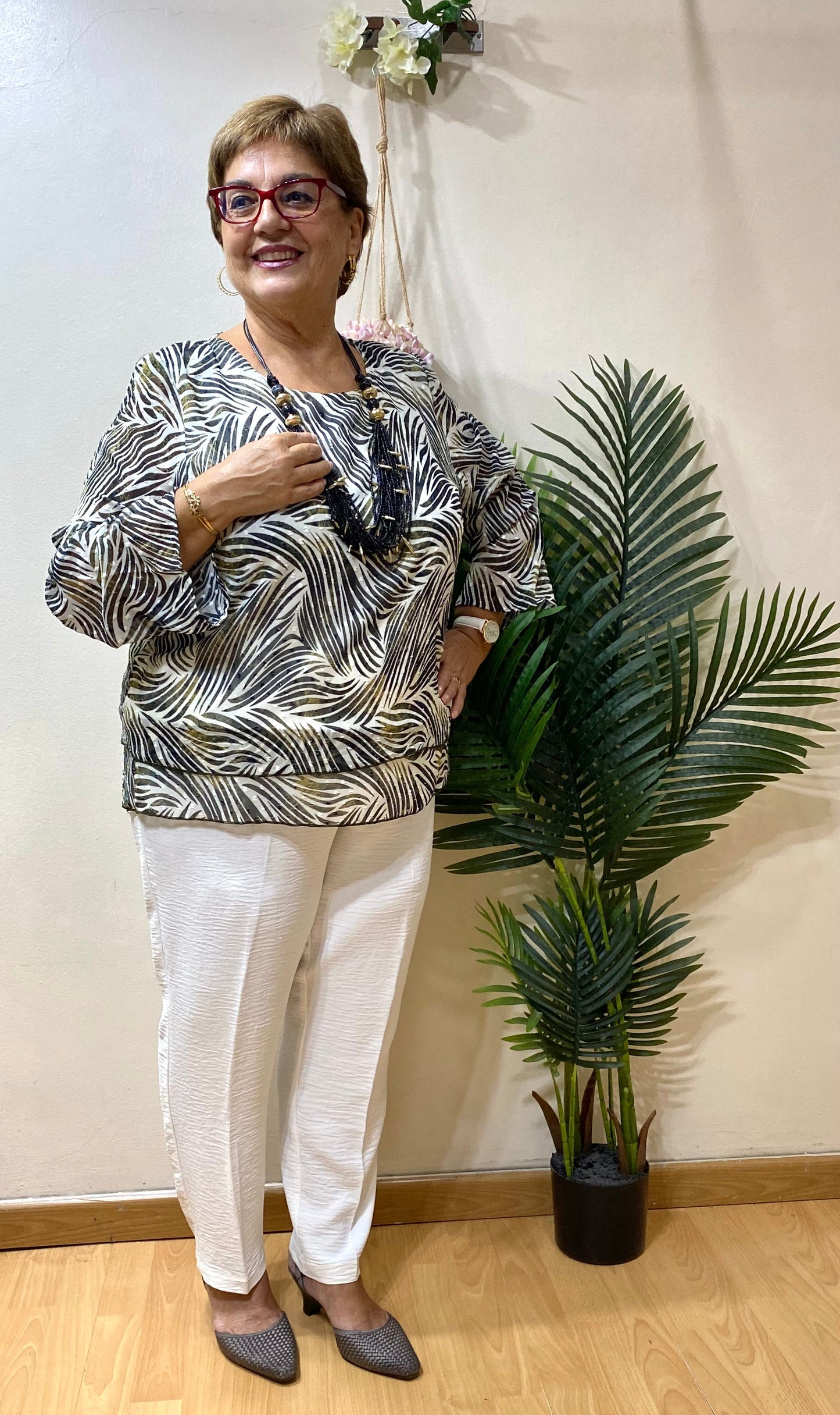 Blusa plumeti hojas otoño