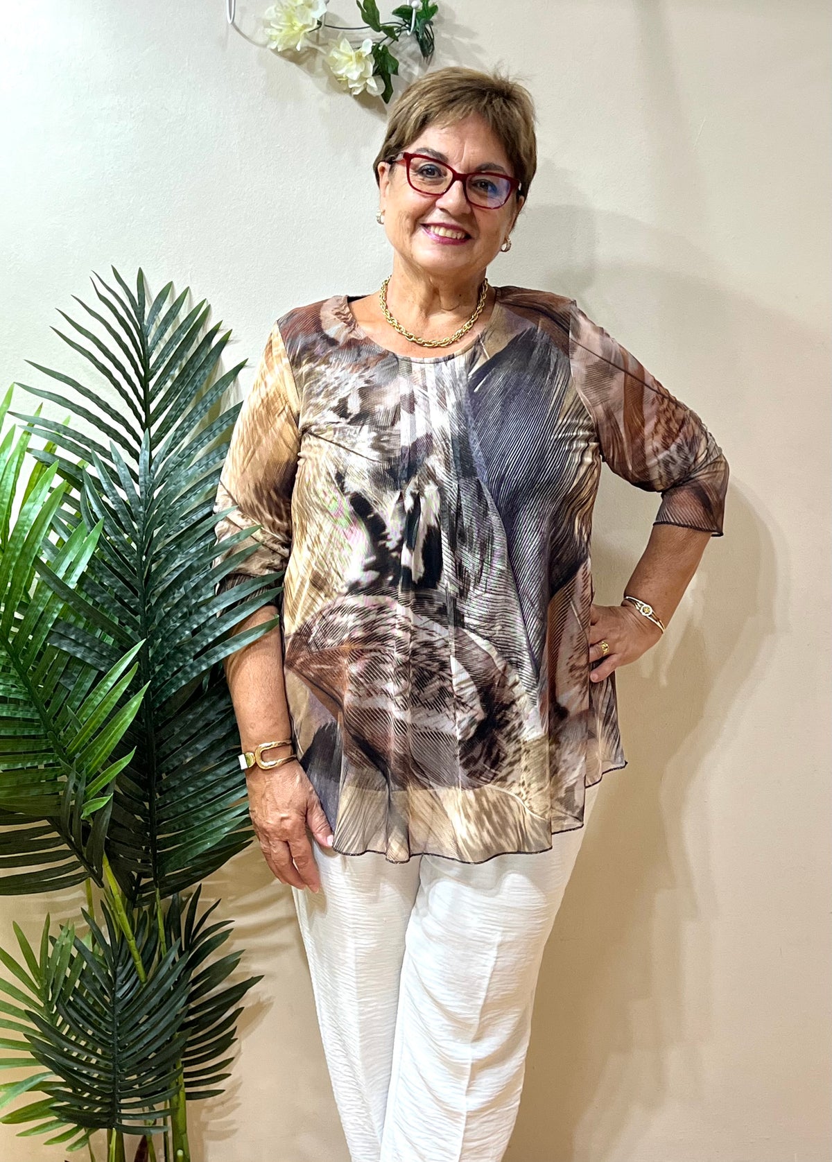 Blusa estampada tul