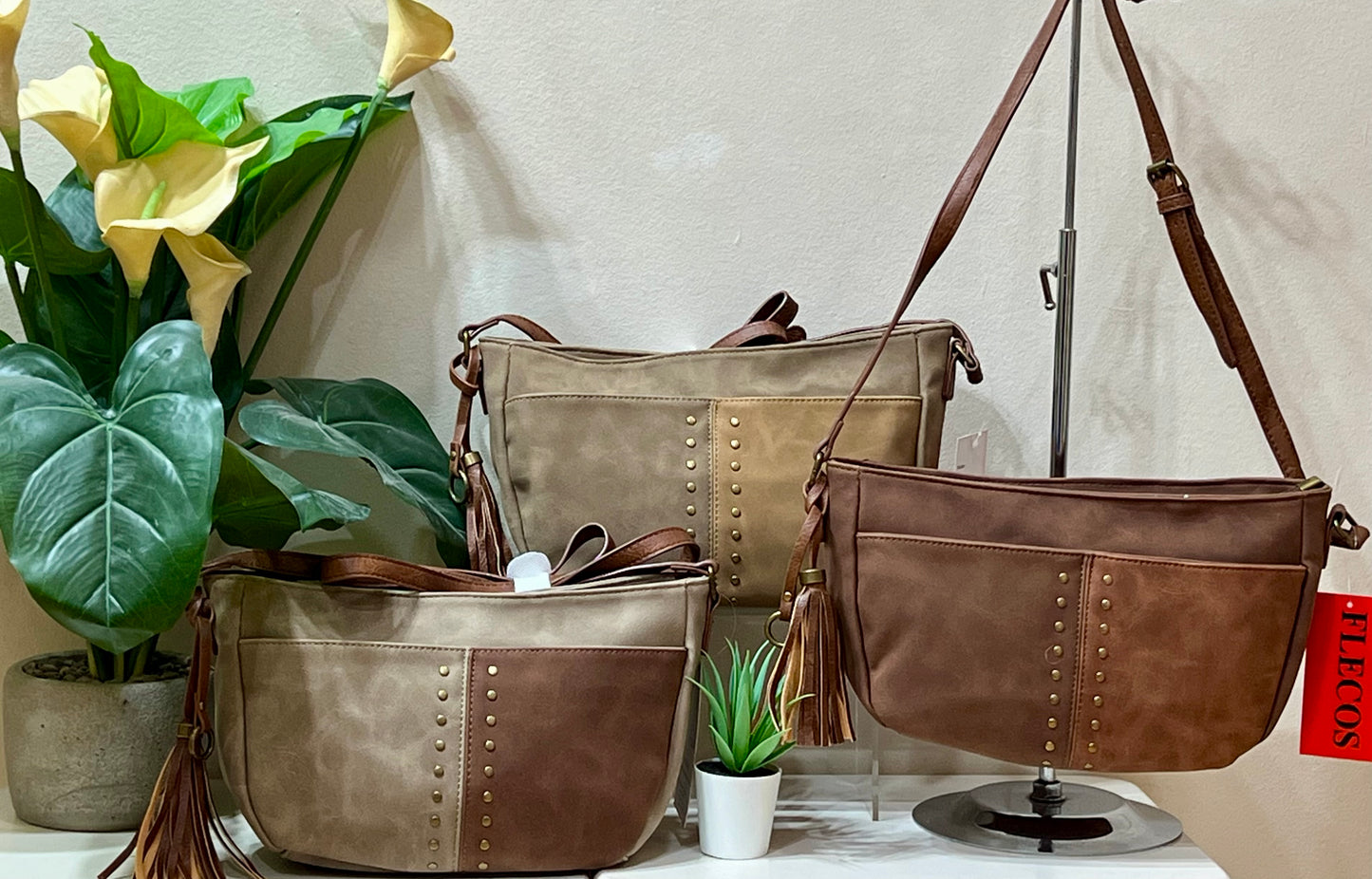 Bolso bandolera mini tachas