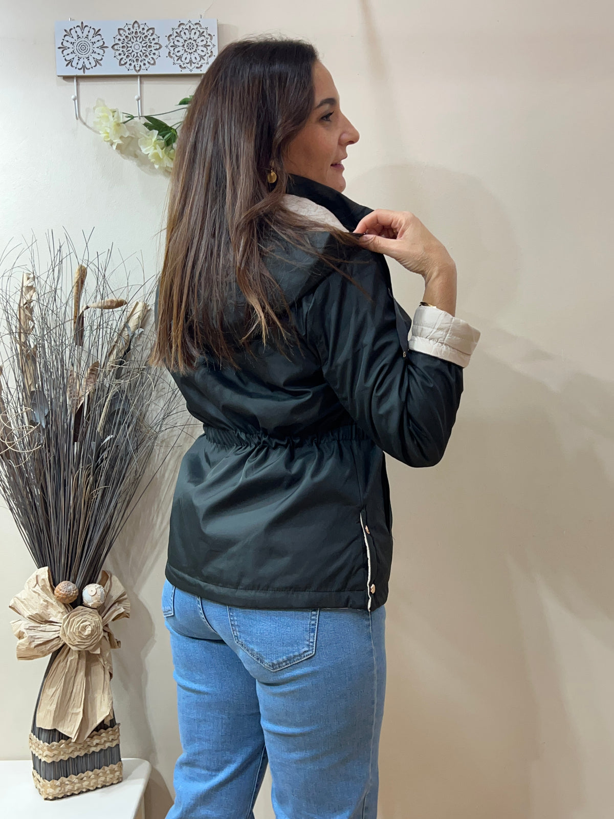Chaquetón con lazada