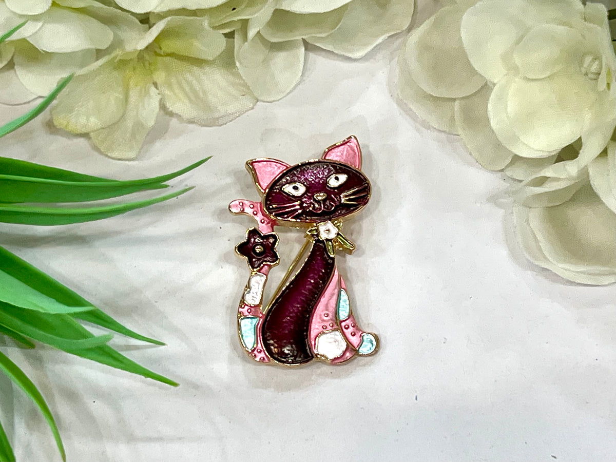 Broche gato elegante