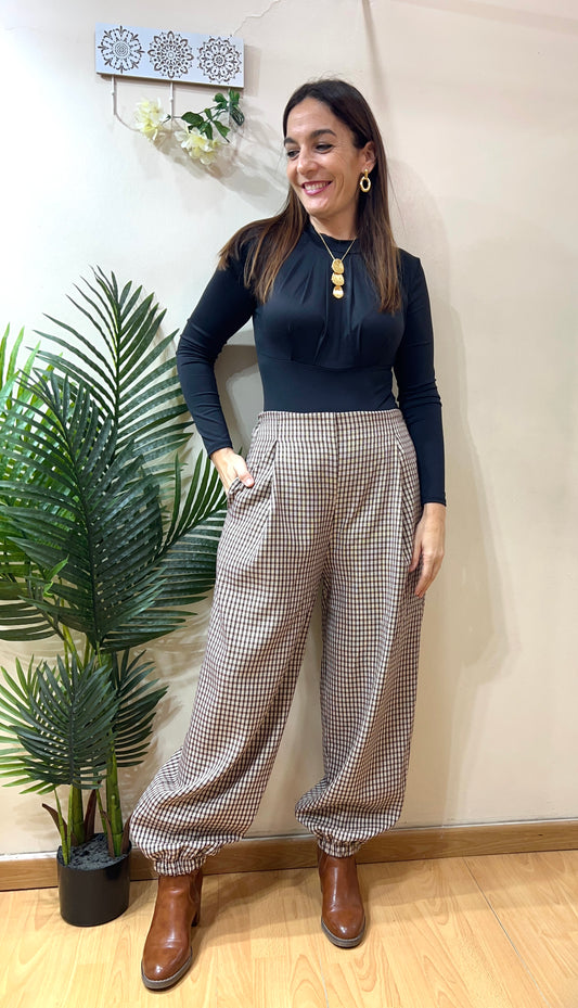 Pantalón bombacho patita de gallo