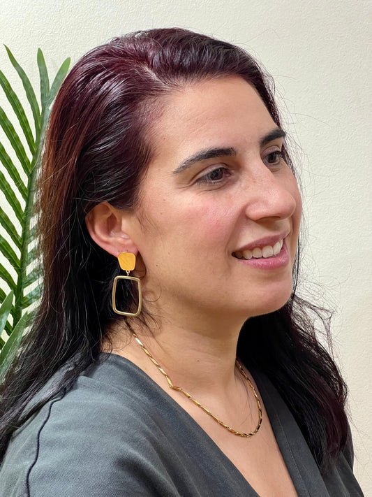 Pendientes acero cuadro