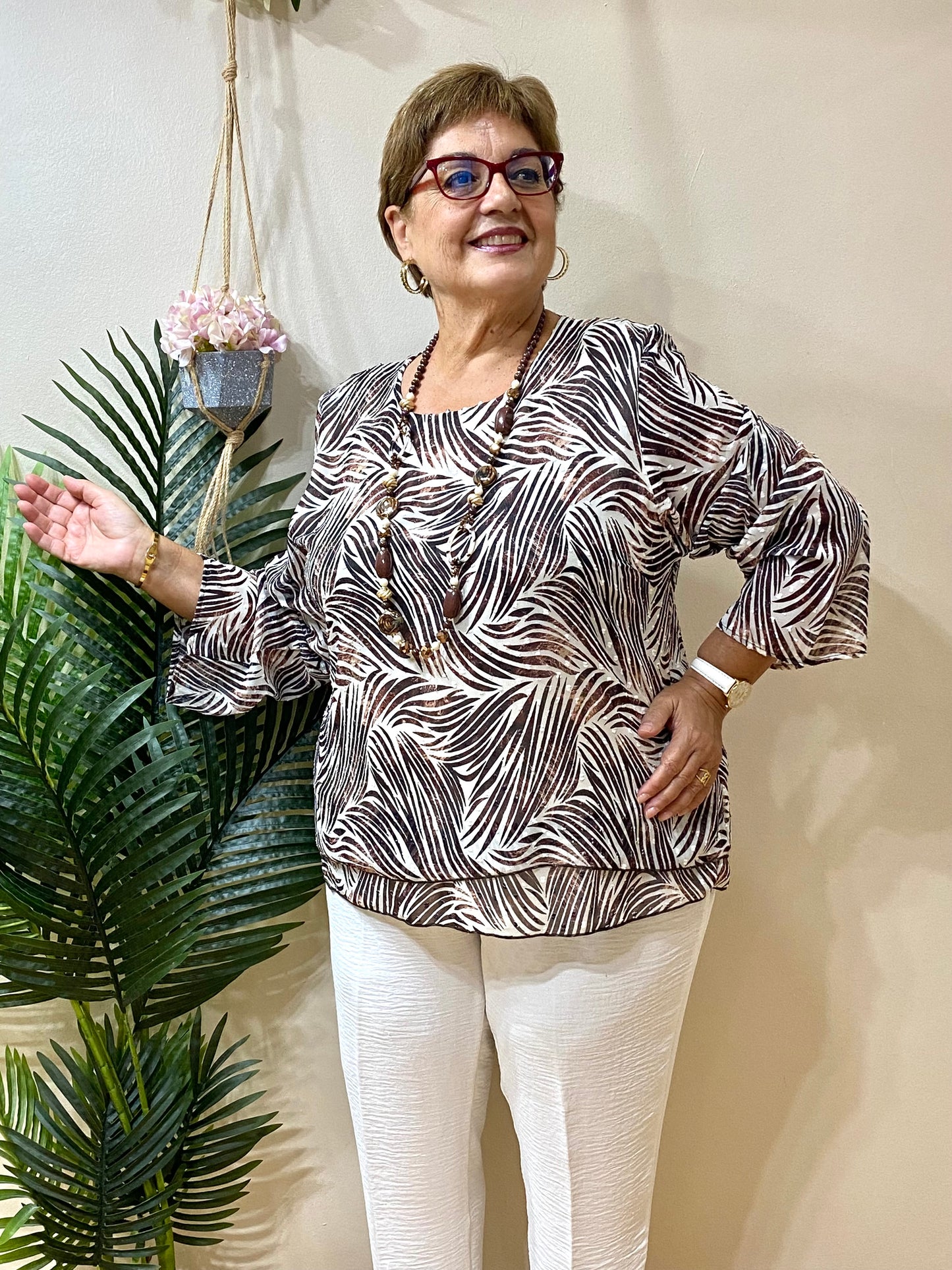 Blusa plumeti hojas otoño