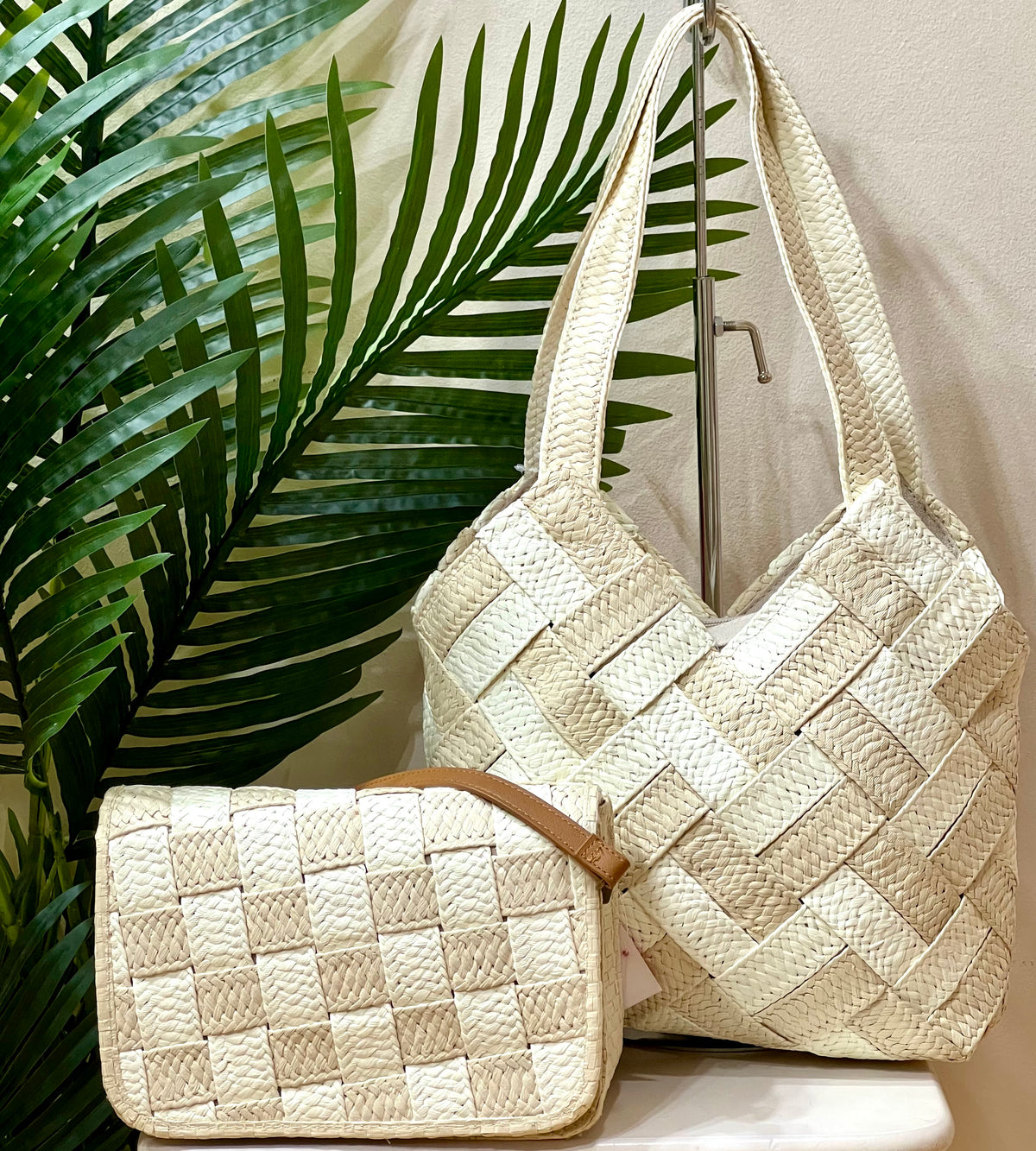 Bolso trenzado rafia bandolera