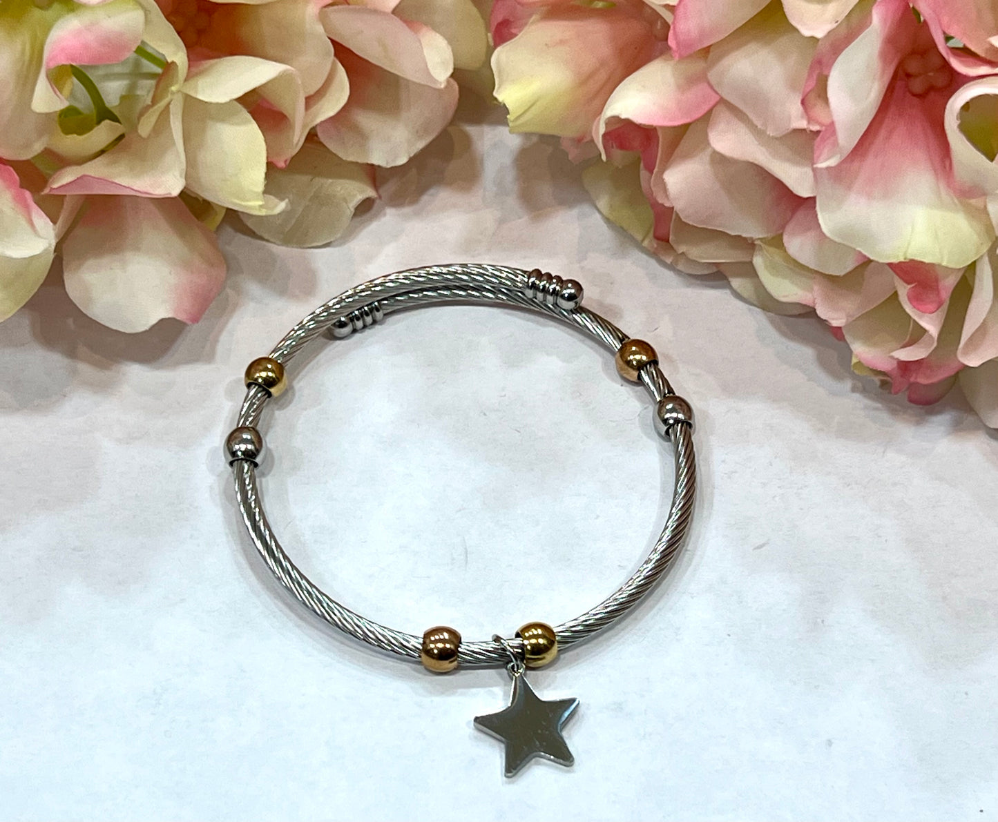 Pulsera acero con fornituras