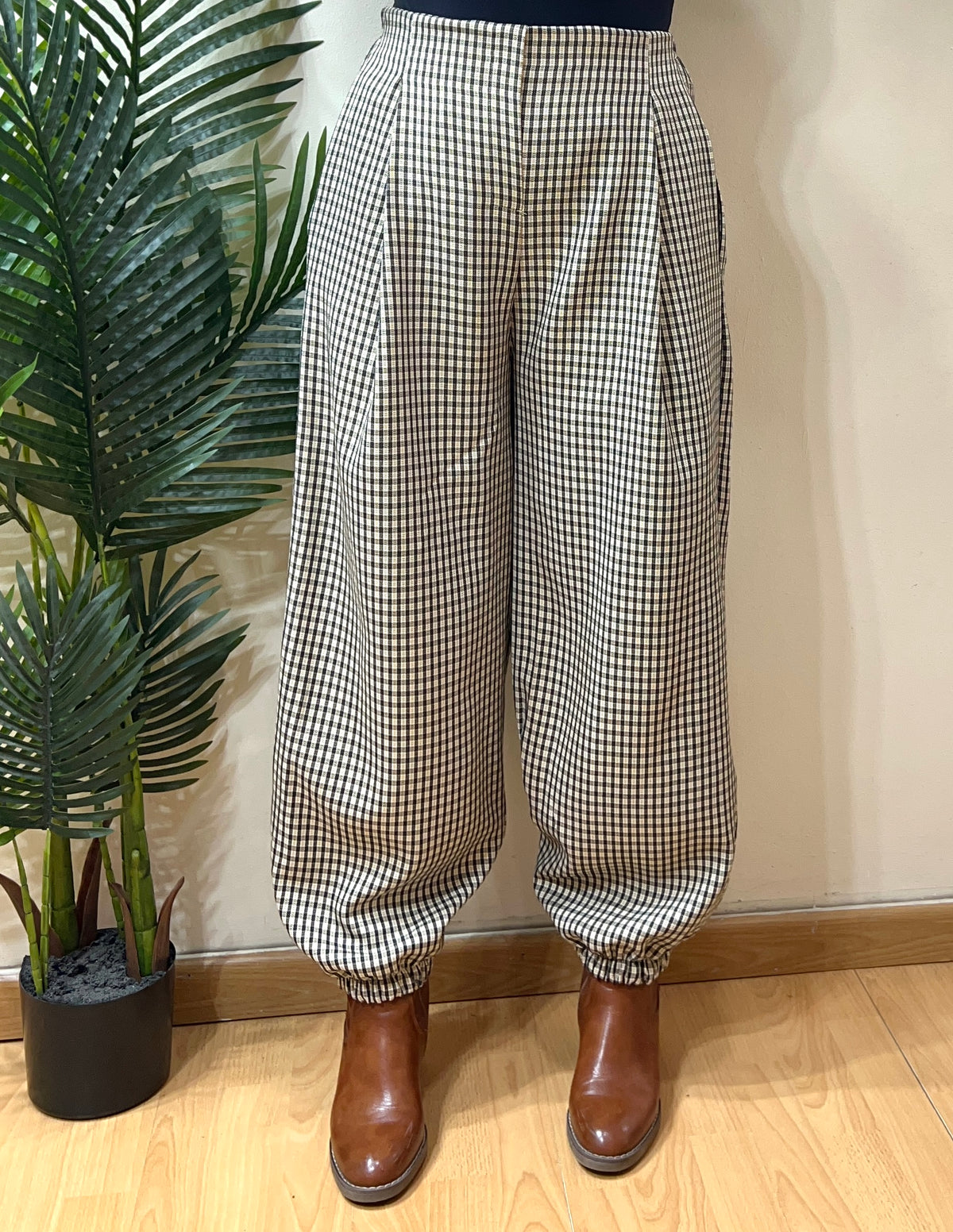 Pantalón bombacho patita de gallo
