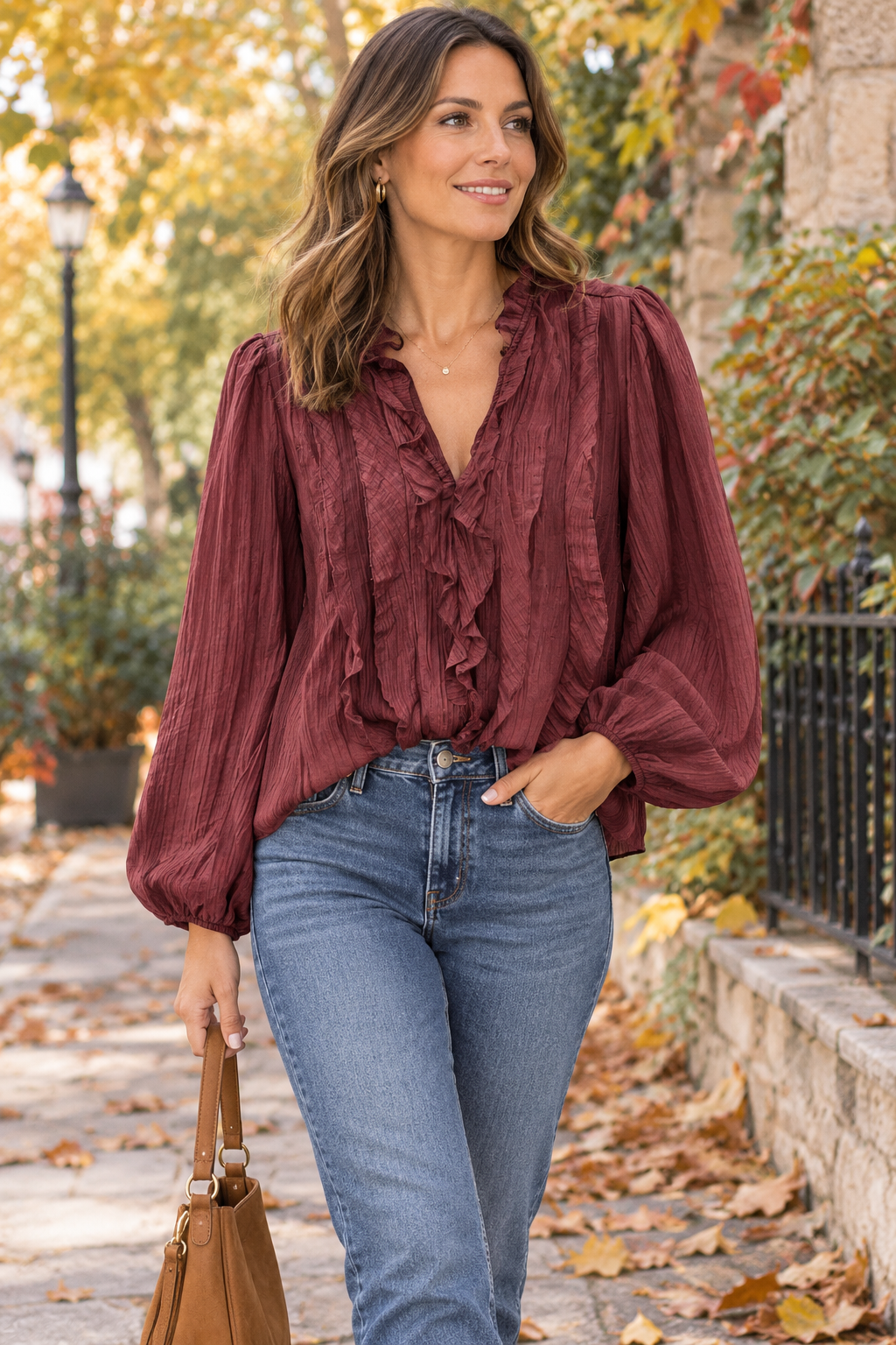Blusa chorreras