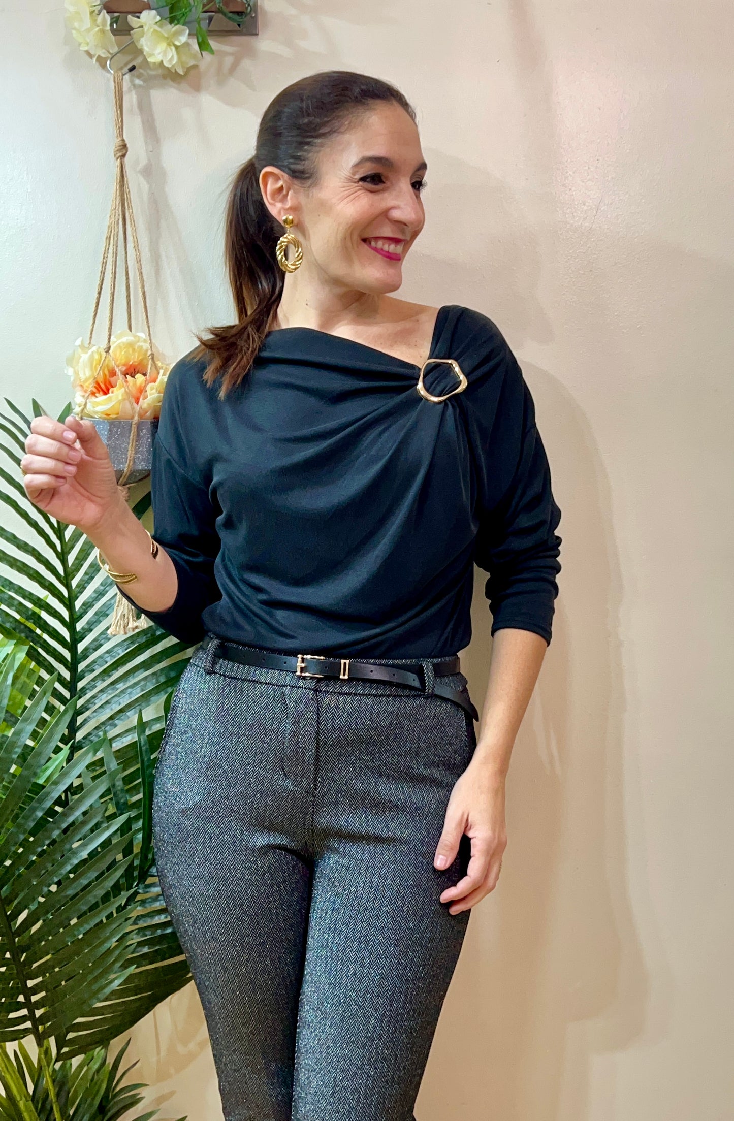 Camiseta aplique oval