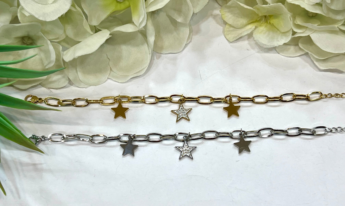 Pulseras acero colgantitos