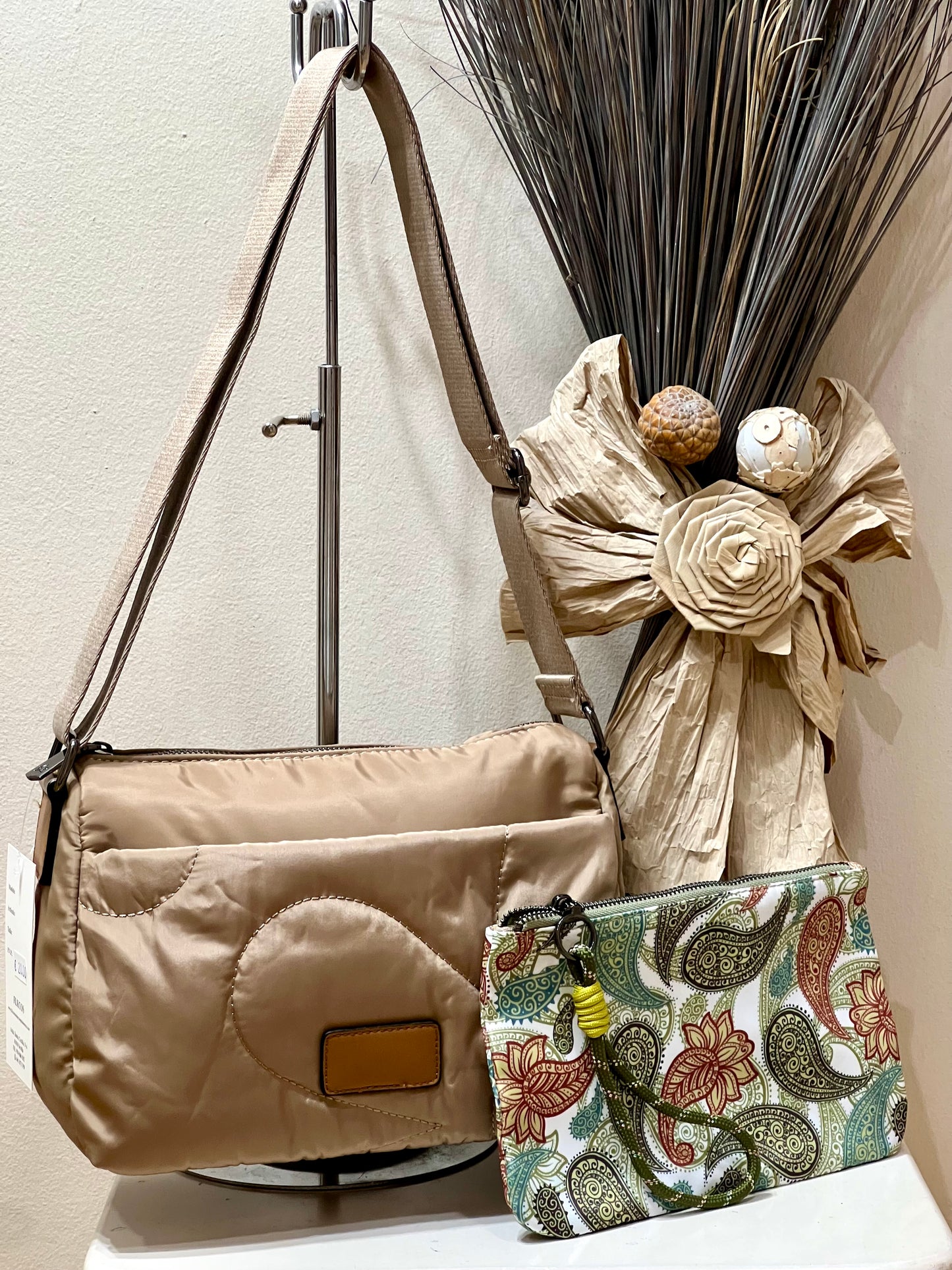 Bolso nylon y cachemir