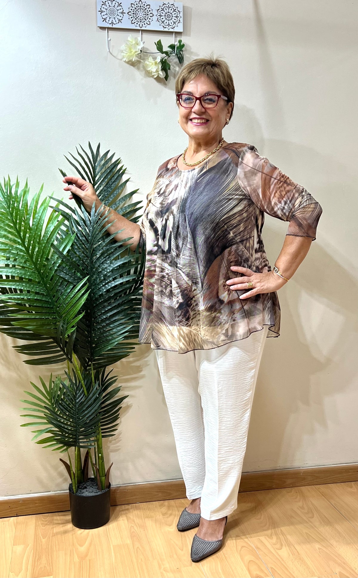 Blusa estampada tul
