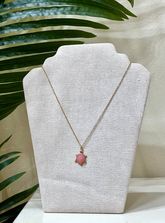 Collar acero y tortuga mini