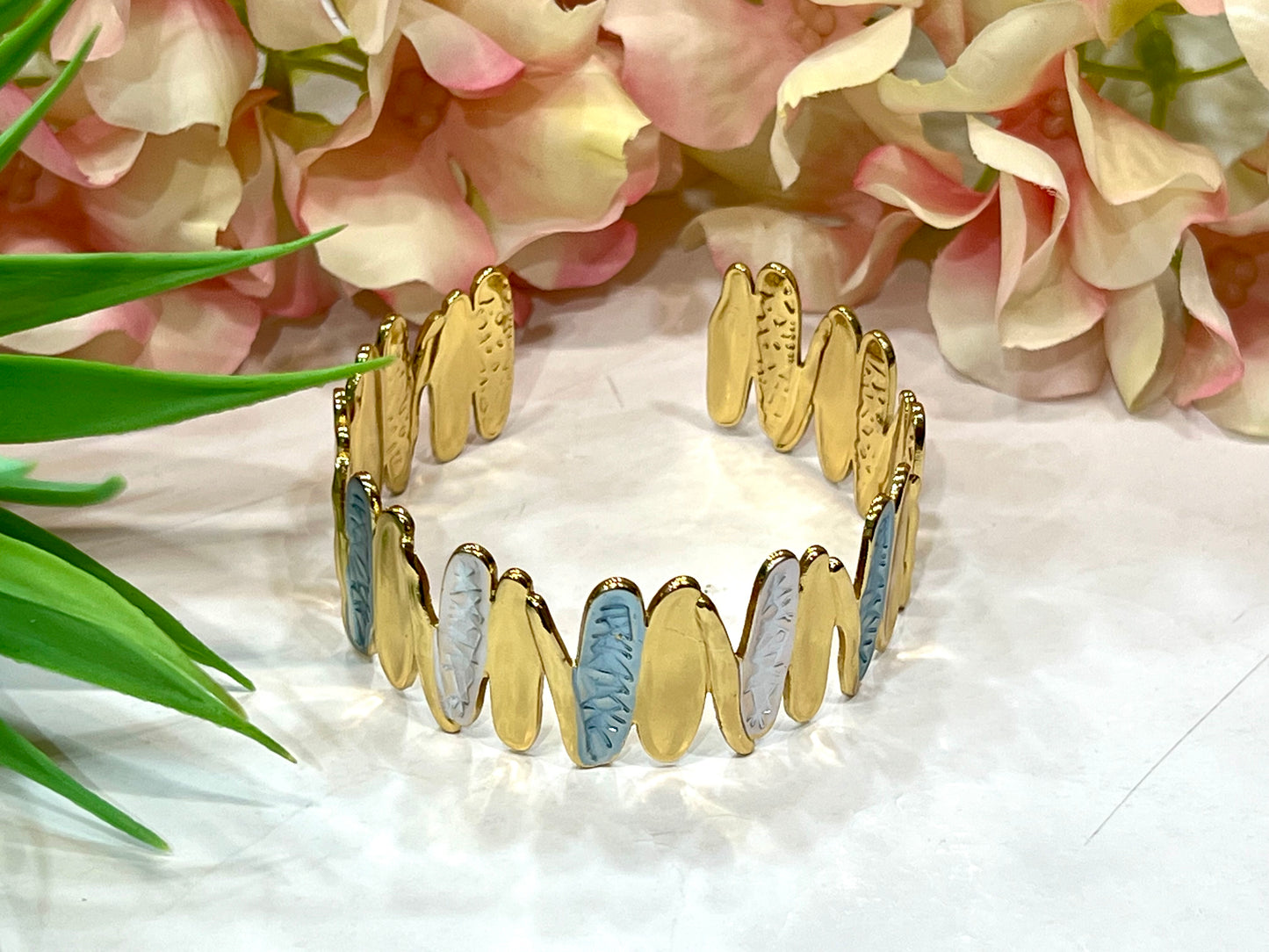 Brazalete acero líneas