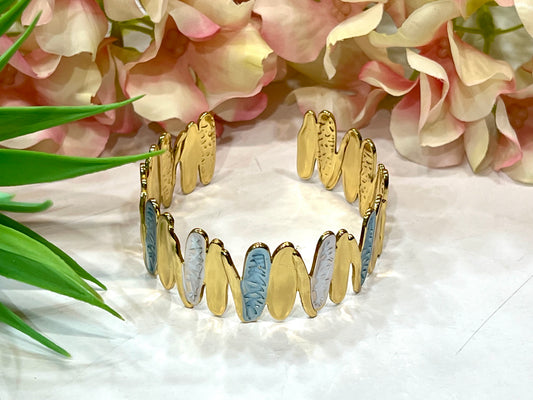 Brazalete acero líneas