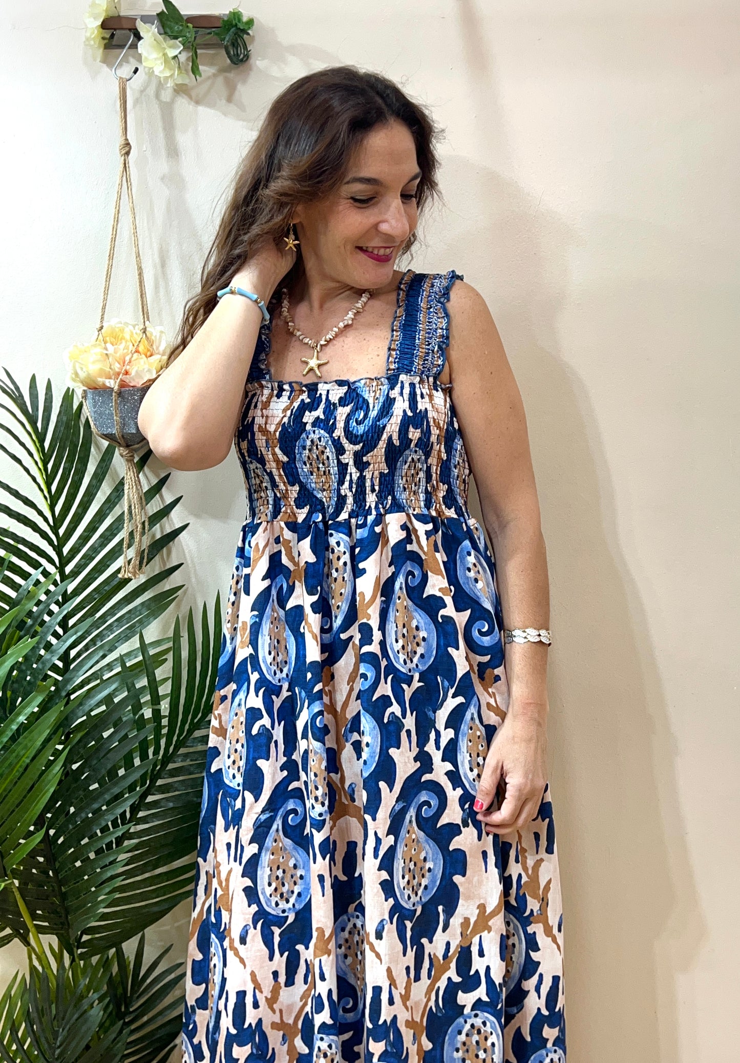 Vestido fluido cachemir