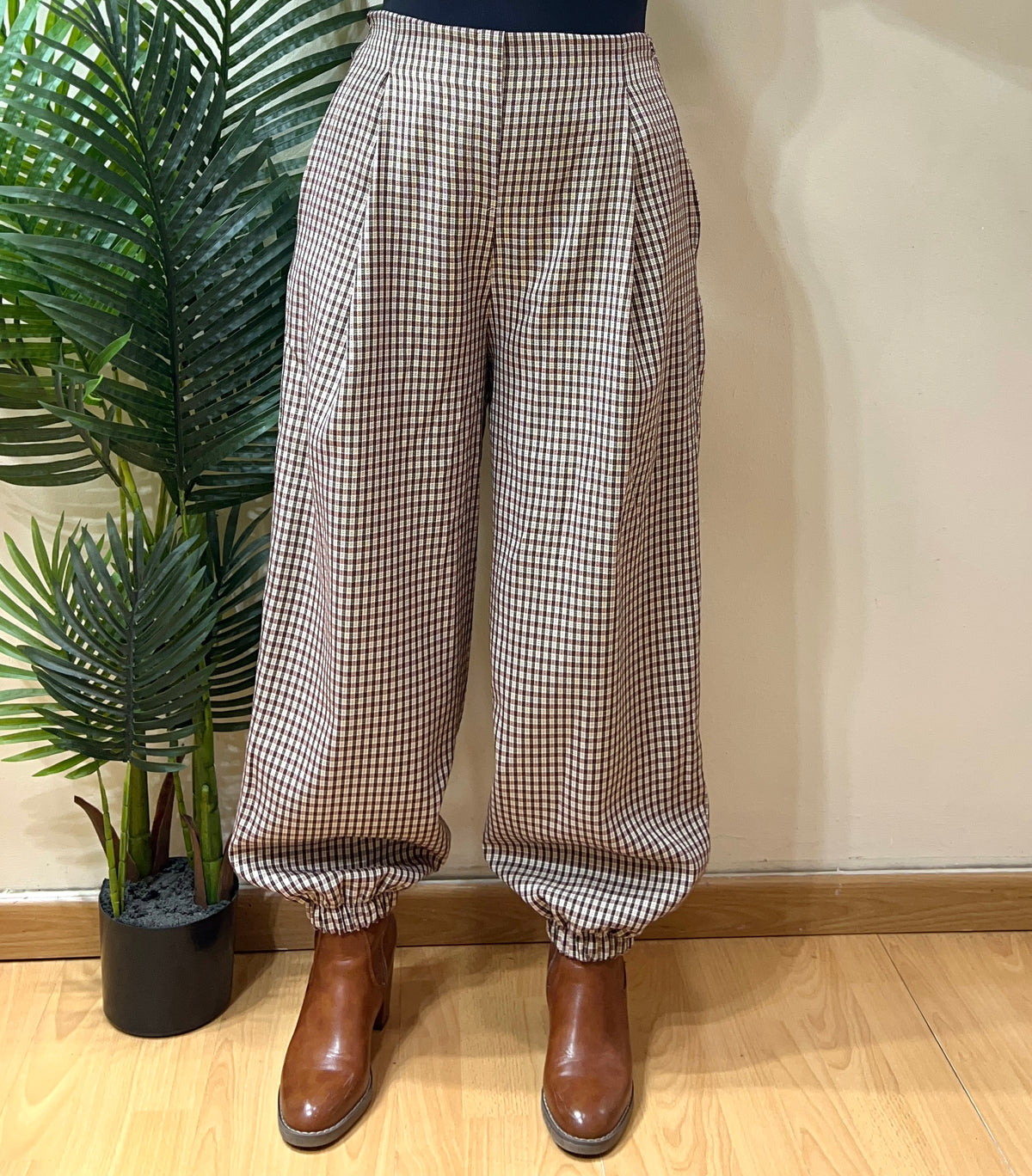 Pantalón bombacho patita de gallo