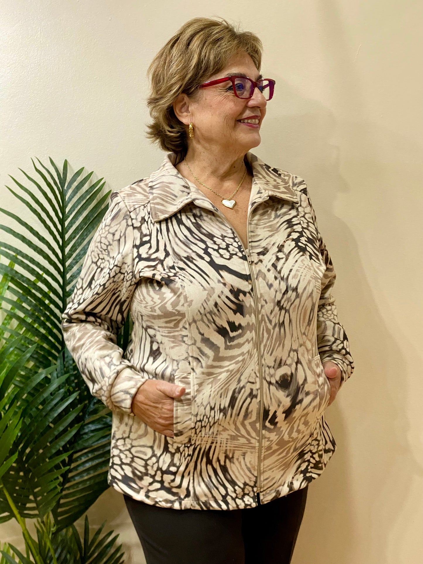 Chaqueta antelina leo